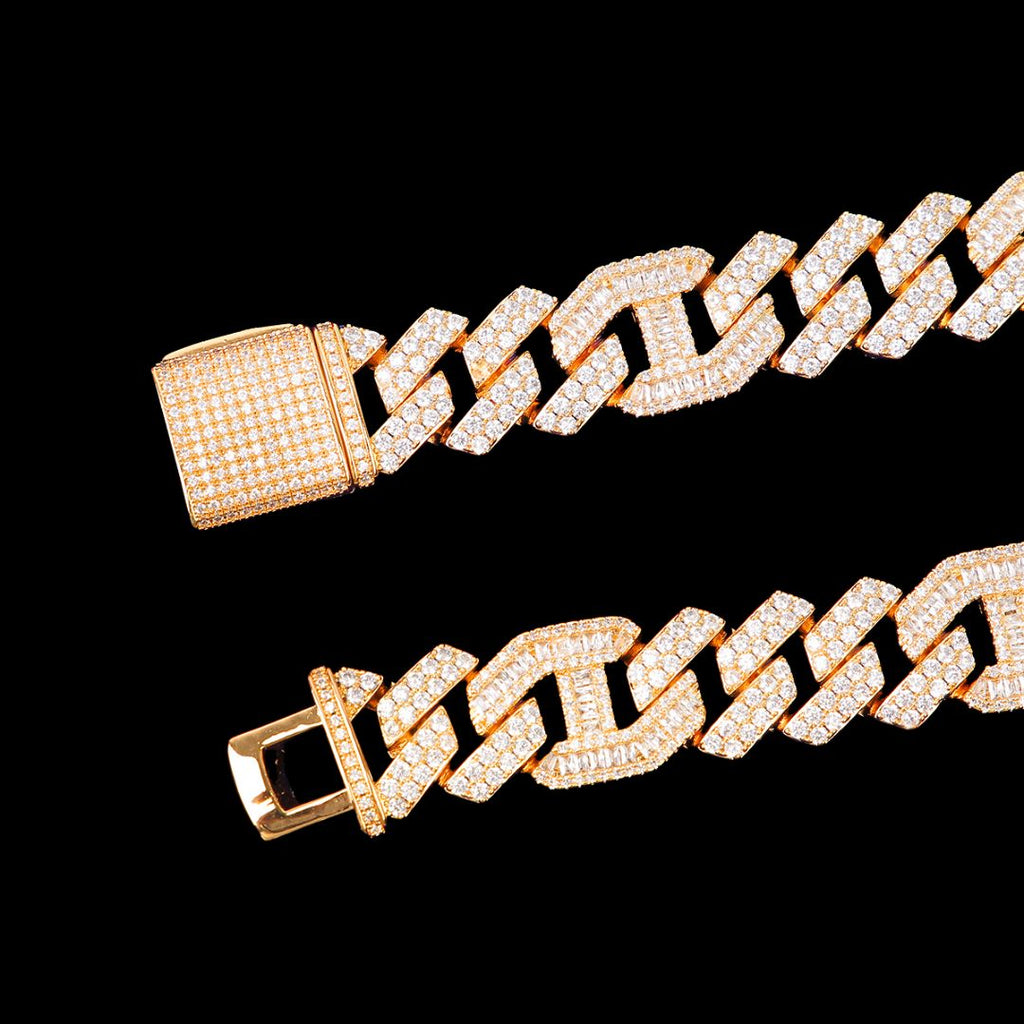 18MM Miami Cuban Iced Out Diamond Necklace Chain