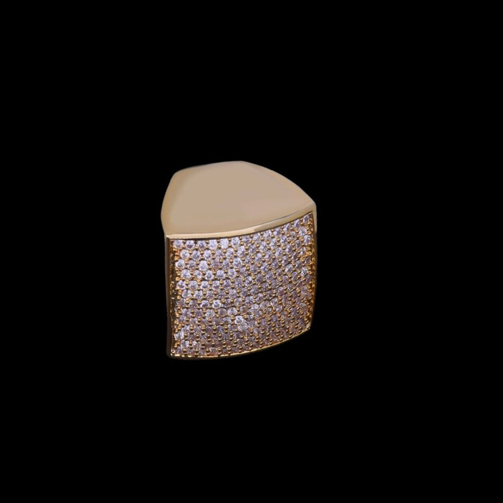 Oval Square Cubic Iced Out Diamond Ring