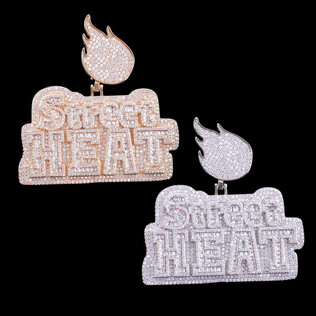 Street Heat Iced Out Diamond Pendant Necklace