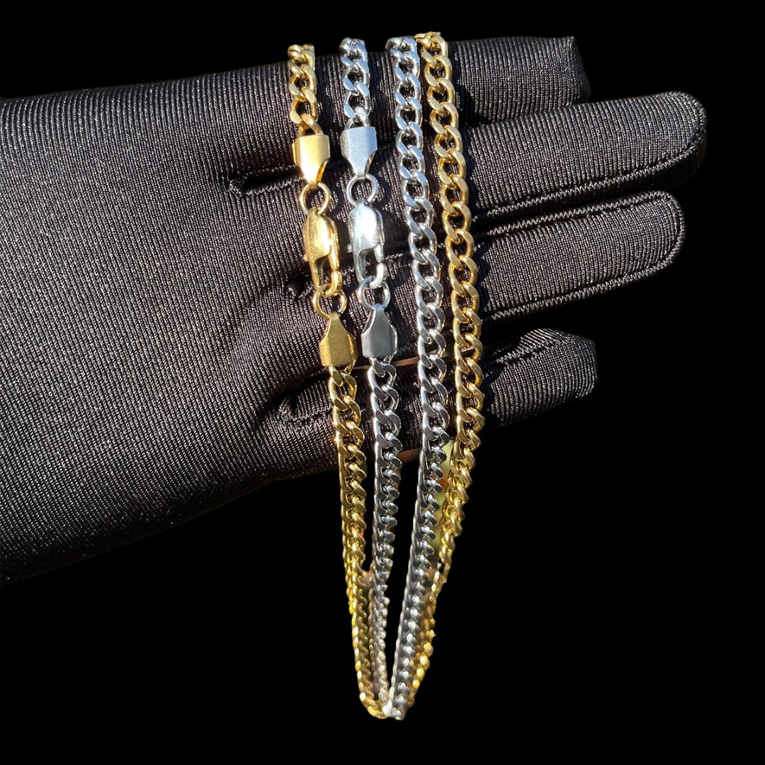 5MM Stainless Steel Cuban Link Chain Necklace