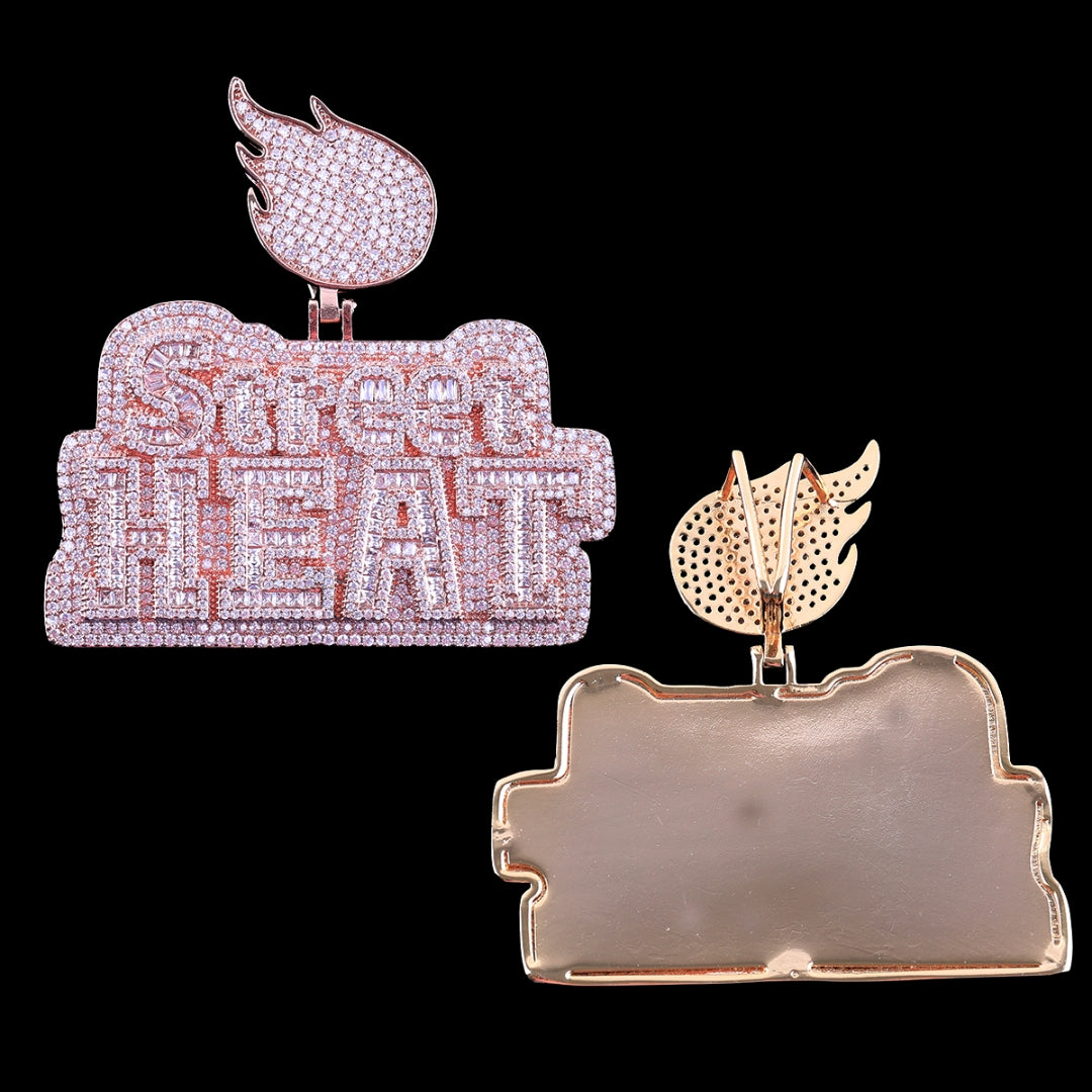 Street Heat Iced Out Diamond Pendant Necklace