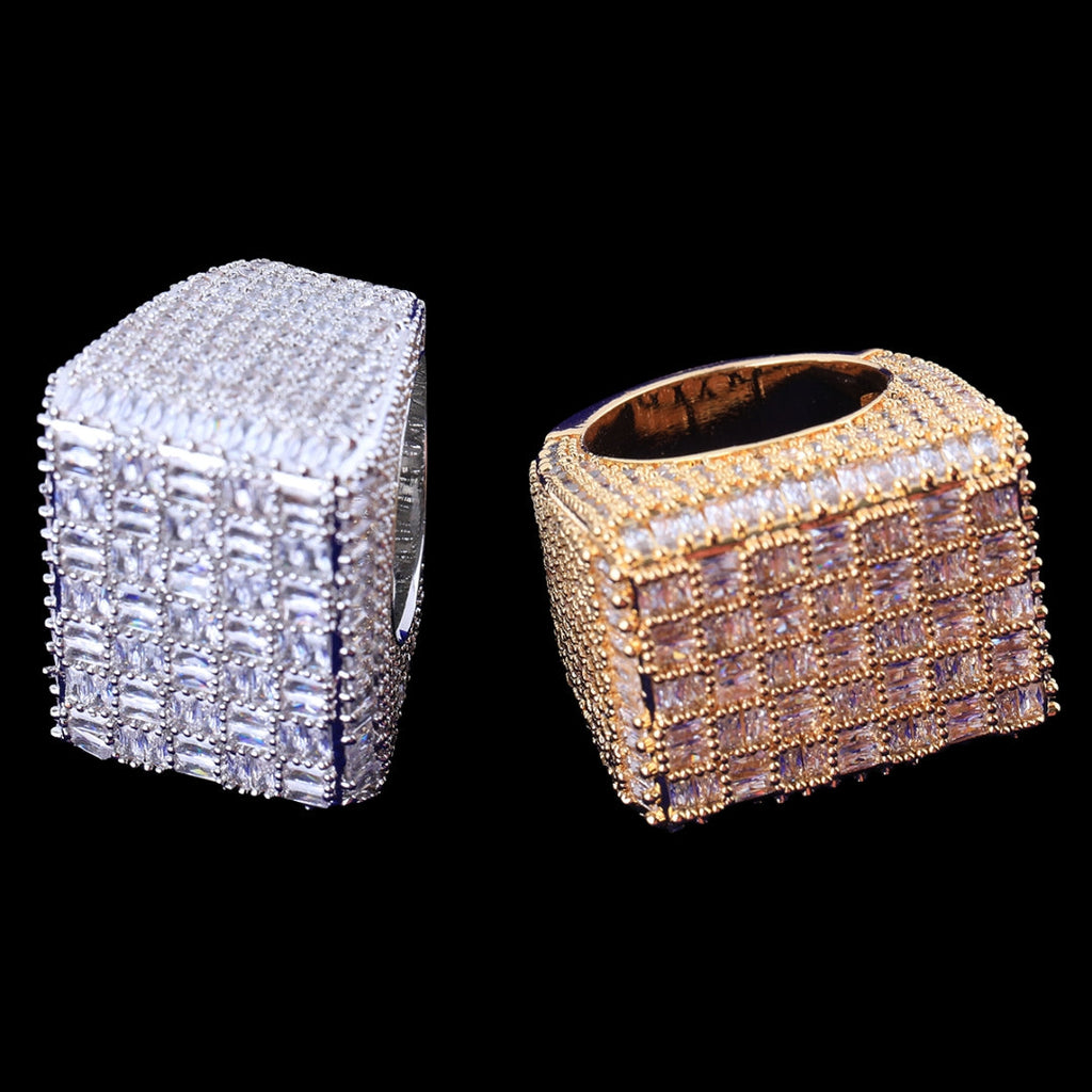 Baguette Load Iced Out Diamond Ring