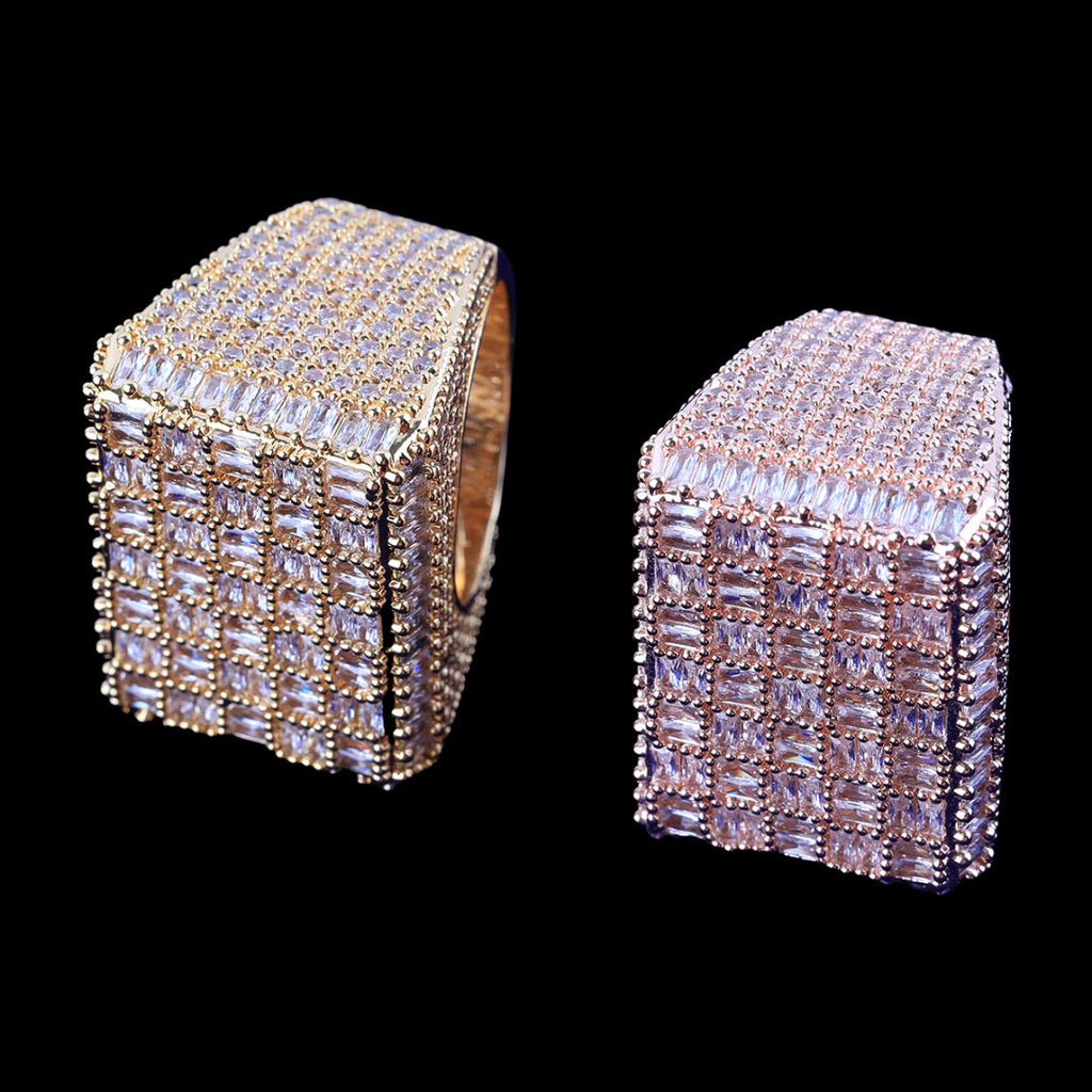 Baguette Load Iced Out Diamond Ring