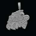 Bread Gang Iced Out Letter Diamond Pendant Necklace