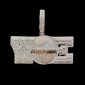 We On Everything Iced Out Letter Diamond Pendant Necklace