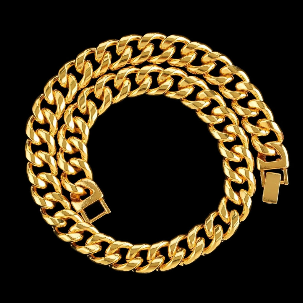 6MM-20MM Fold-Over Clasp Luxury Stainless Steel Necklace Chain