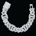 18MM Micro Paved Baguette Iced Out Diamond Bracelet