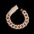 20MM Big Clasp Thick Miami Cuban Iced Out Diamond Bracelet
