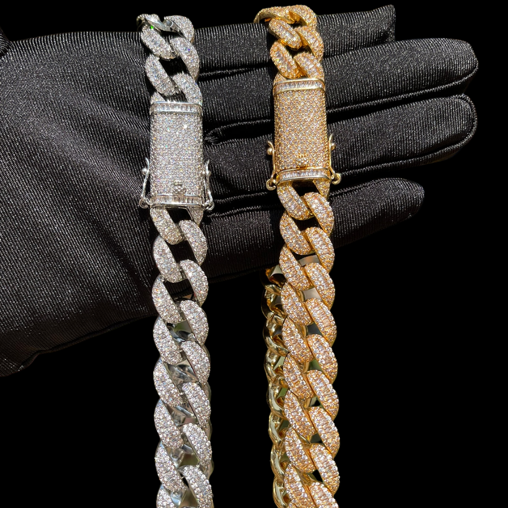14MM Classy Prong Setting Iced Out Diamond Necklace Chain