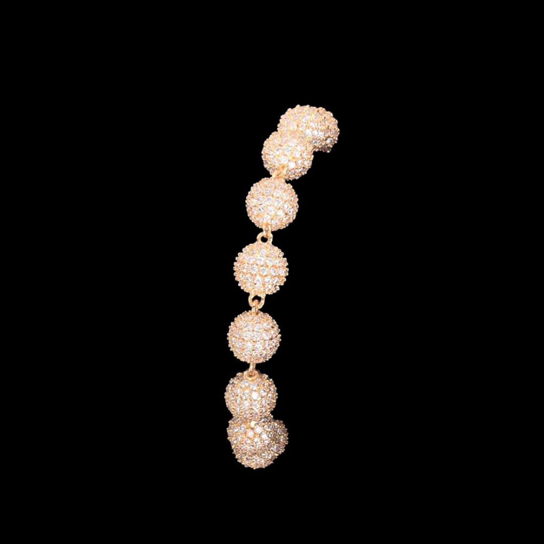 10MM Solid Round World's Tennis Iced Out Diamond Bracelet