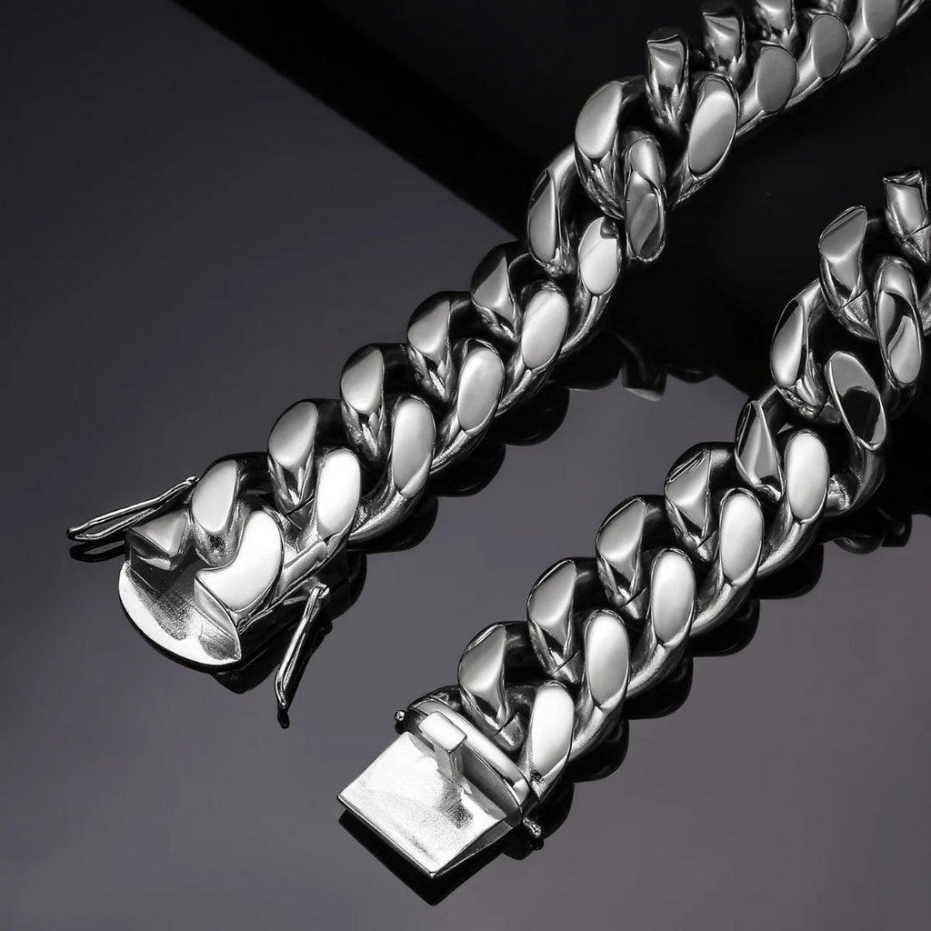 6MM-20MM Prong Box Clasp Luxury Stainless Steel Necklace Chain