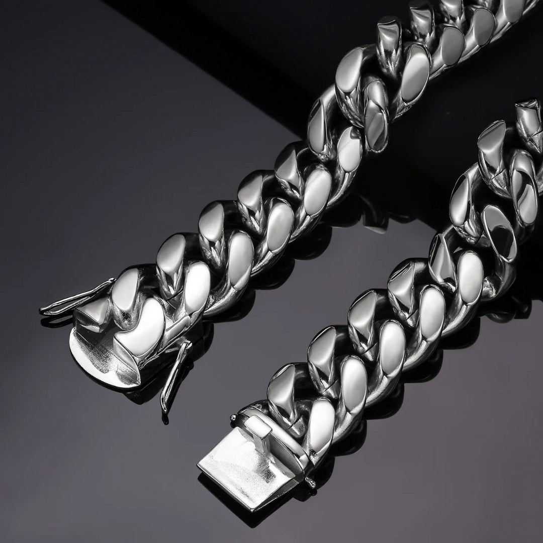 6MM-20MM Prong Box Clasp Luxury Stainless Steel Necklace Chain