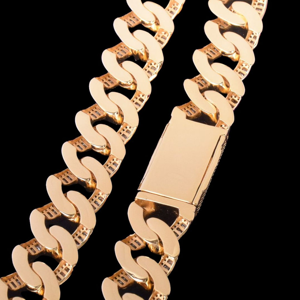 14MM Overflow VVS Iced Out Diamond Necklace Chain