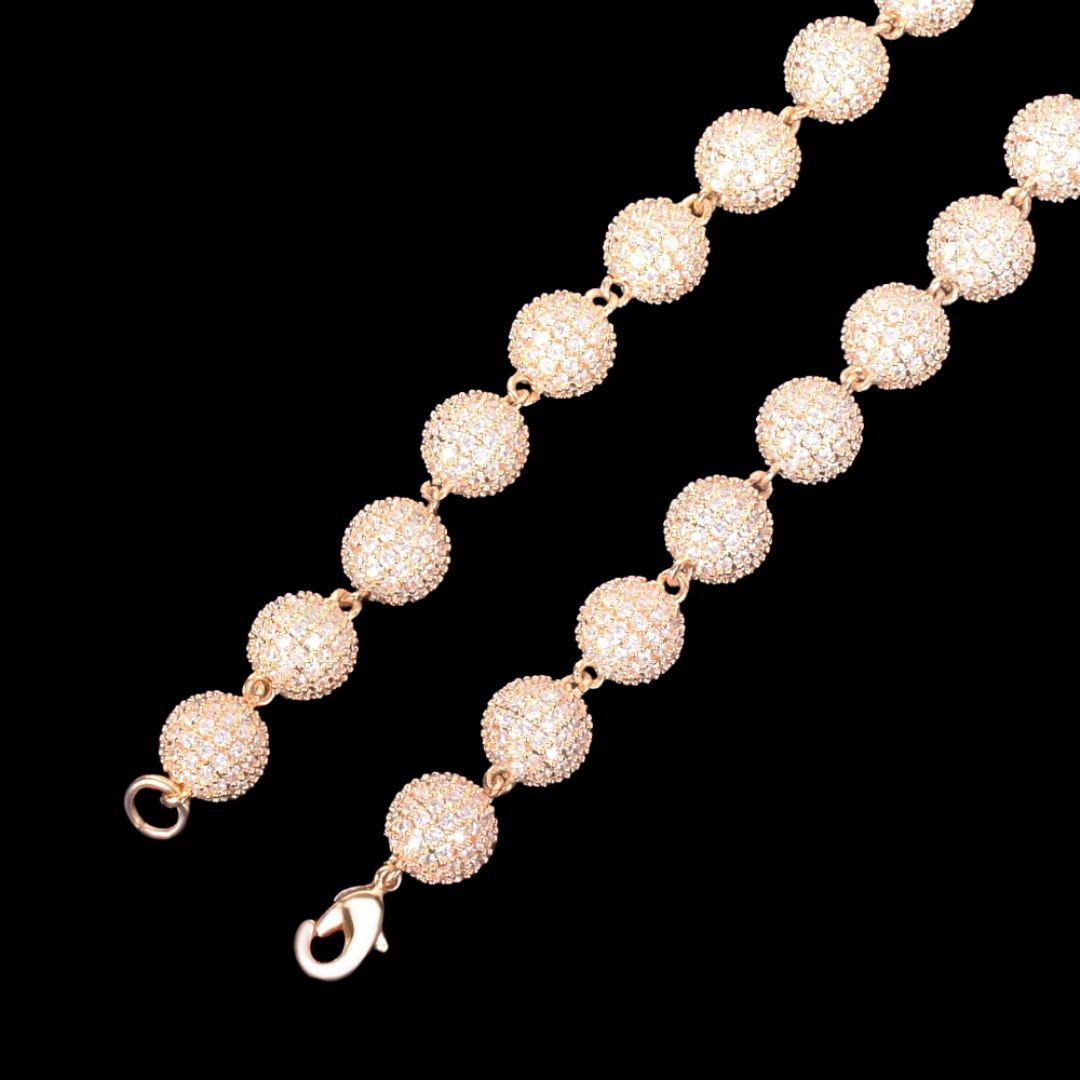10MM Solid Round World's Tennis Iced Out Diamond Bracelet