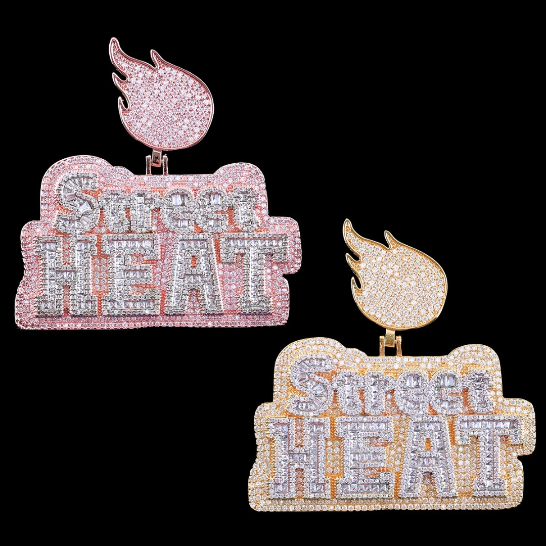 Street Heat Iced Out Diamond Pendant Necklace