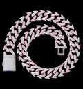 15MM Lightning Link Iced Out Diamond Necklace Chain