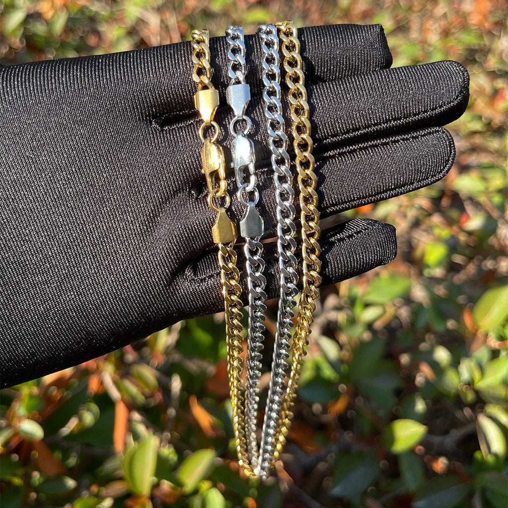 5MM Stainless Steel Cuban Link Chain Necklace