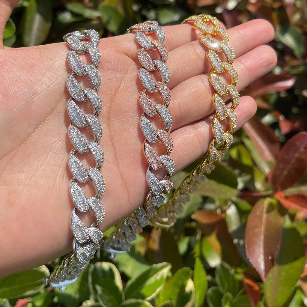 14MM Classy Prong Setting Iced Out Diamond Bracelet
