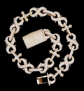 18MM Cross and Infinity Link Iced Out Diamond Necklace Chain